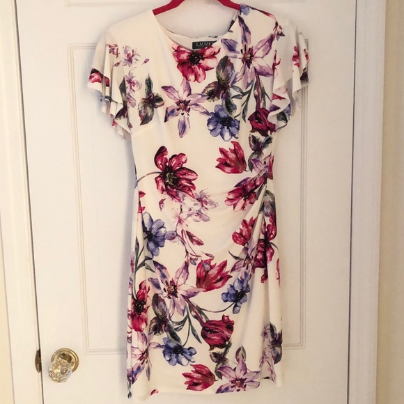 Ralph Lauren White and Floral Dress - Picture 2 of 2